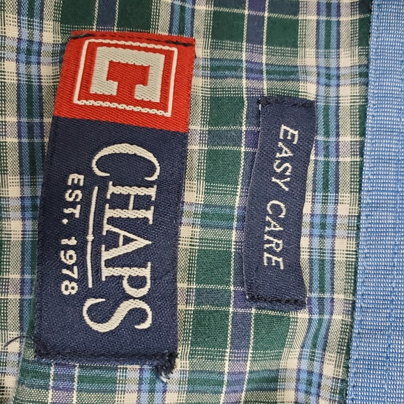Chaps plaid long sleeve button up shirt size medium - Picture 7 of 9